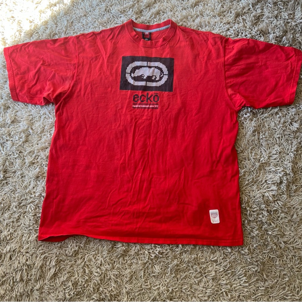 Vintage '90's Men's Ecko Unlimited Short Sleeve Red Shirt